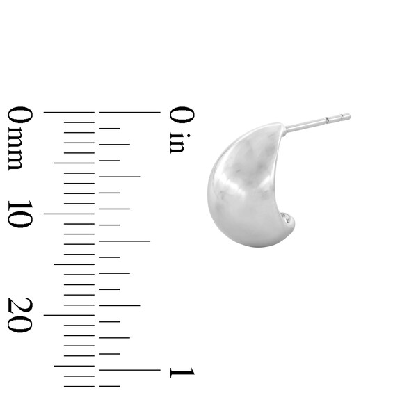Sterling Silver Polished Teardrop Hoops