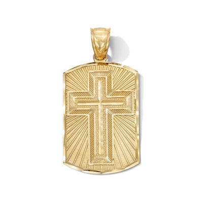 10K Gold Spanish Prayer Cross Charm