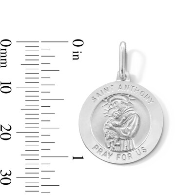 Sterling Silver Saint Anthony Pray for Us Necklace Charm