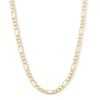 Thumbnail Image 1 of 10K Hollow Gold Beveled Figaro Chain - 22"