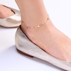 Thumbnail Image 2 of 10K Solid Gold Heart Rolo Chain Anklet - 10"