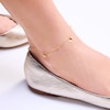 Thumbnail Image 2 of 10K Solid Gold Butterfly Cable Chain Anklet - 10"