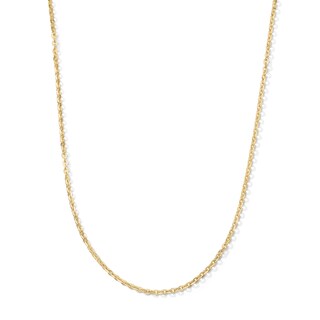 10K Solid Gold Diamond-Cut Cable Chain - 18"