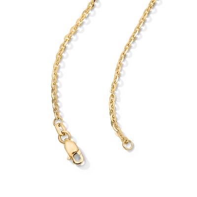 10K Solid Gold Diamond-Cut Cable Chain - 18"
