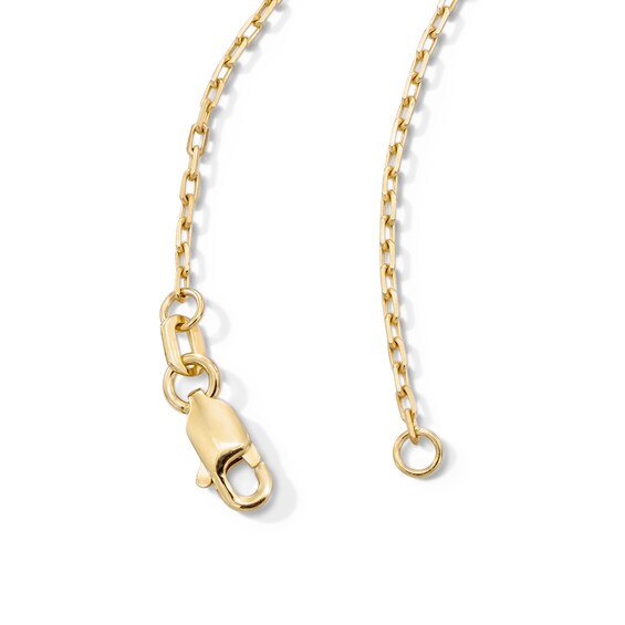 10K Solid Gold Cross and Mary Medallion Chain - 18"