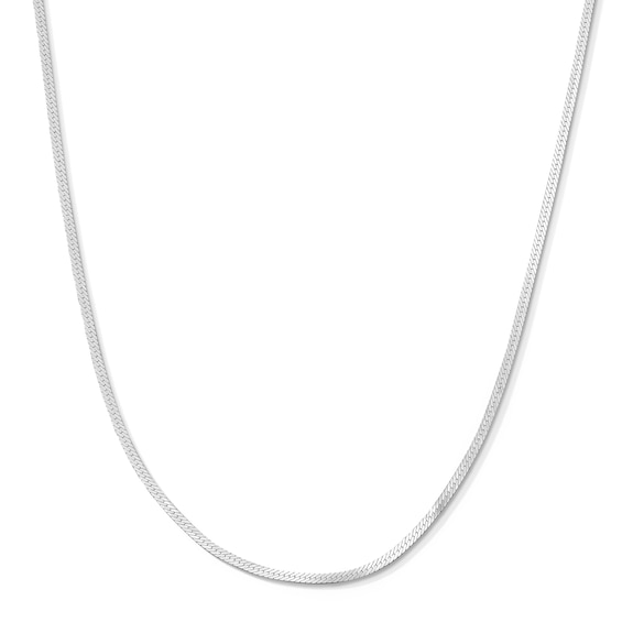 Sterling Silver Herringbone Chain - 16" + 1"