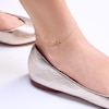 Thumbnail Image 2 of 10K Solid Gold CZ Cross Chain Anklet - 10"