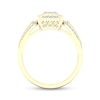 Thumbnail Image 6 of 14K Gold Plated 3/8 CT. T.W. Lab-Grown Diamond Square Ring Set - Size 7