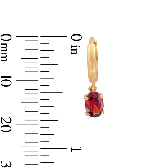 14K Gold Plated Birthstone Huggie Hoops