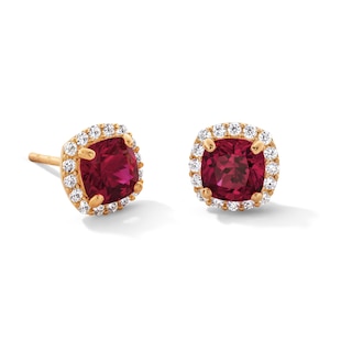 10K Gold CZ Birthstone Studs