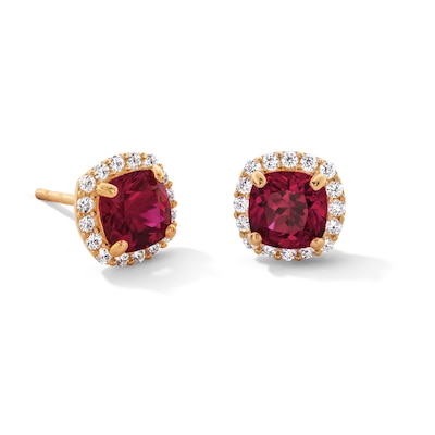 10K Gold CZ Birthstone Studs