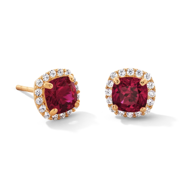 10K Gold CZ Birthstone Studs