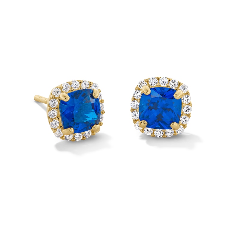 Main Image 1 of 10K Gold CZ Birthstone Studs