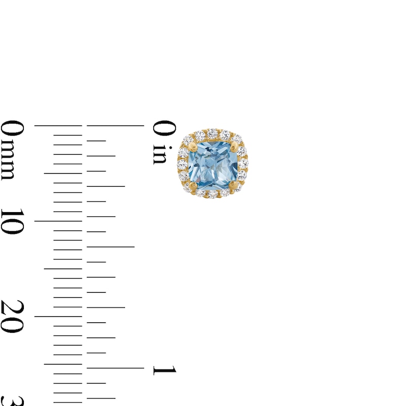 Main Image 2 of 10K Gold CZ Birthstone Studs