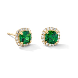 10K Gold CZ Birthstone Studs