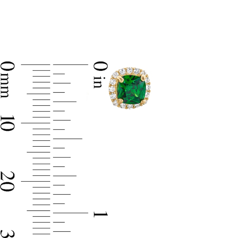 Main Image 2 of 10K Gold CZ Birthstone Studs