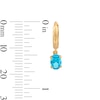 Thumbnail Image 3 of 14K Gold Plated Birthstone Huggie Hoops