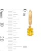Thumbnail Image 2 of 14K Gold Plated Birthstone Huggie Hoops