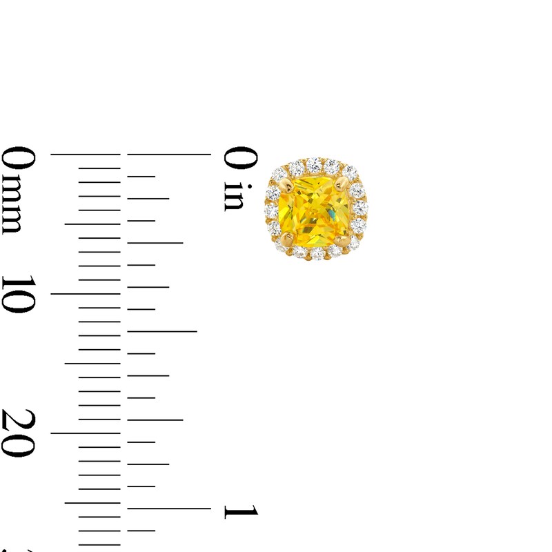 Main Image 2 of 10K Gold CZ Birthstone Studs