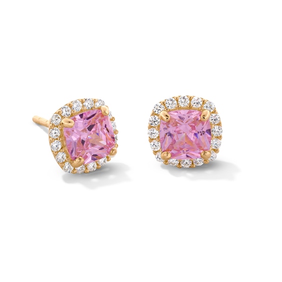 10K Gold CZ Birthstone Studs