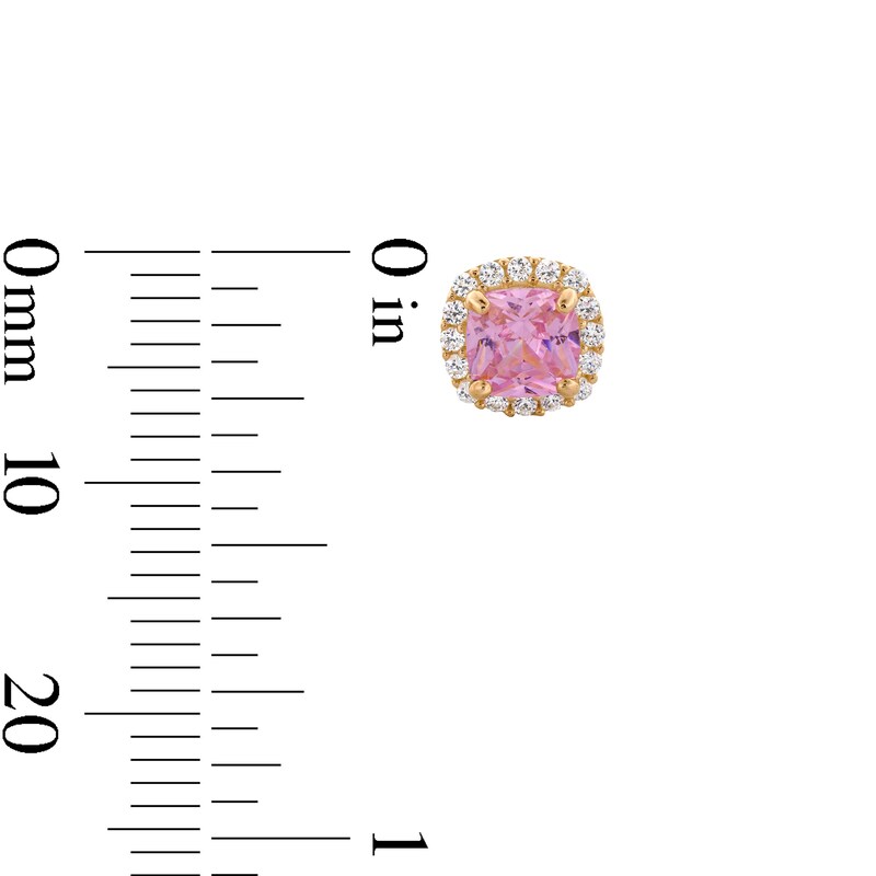 Main Image 2 of 10K Gold CZ Birthstone Studs