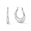 Thumbnail Image 1 of Sterling Silver Hollow Teardrop Hoops
