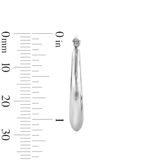 Sterling Silver Hollow Teardrop Hoops