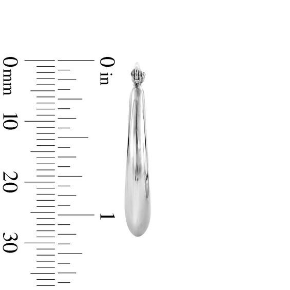 Sterling Silver Hollow Teardrop Hoops