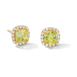10K Gold CZ Birthstone Studs