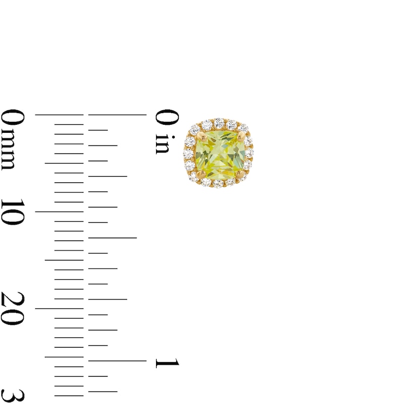 Main Image 2 of 10K Gold CZ Birthstone Studs