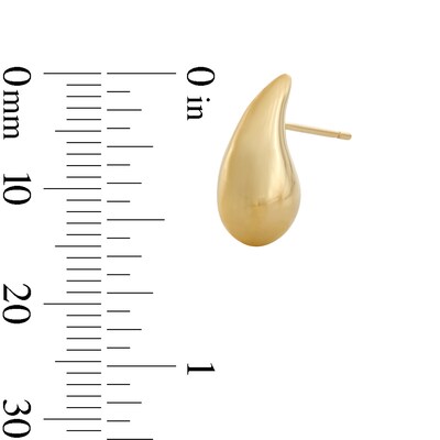 10K Gold Teardrop Studs