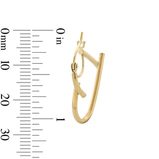10K Gold Wrap Heart Hoops