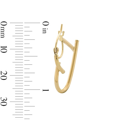 10K Gold Wrap Heart Hoops