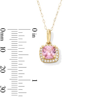 10K Gold CZ Birthstone Pendant