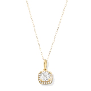 10K Gold CZ Birthstone Pendant