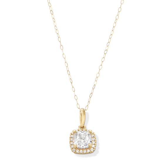 10K Gold CZ Birthstone Pendant
