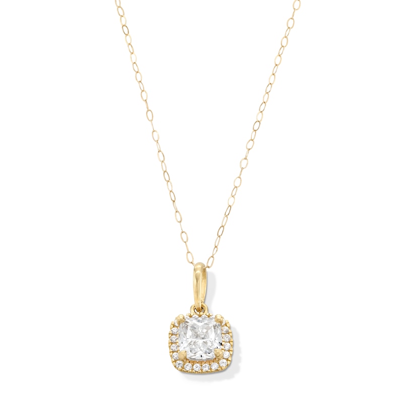 10K Gold CZ Birthstone Pendant
