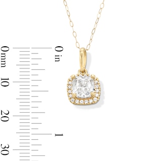 10K Gold CZ Birthstone Pendant