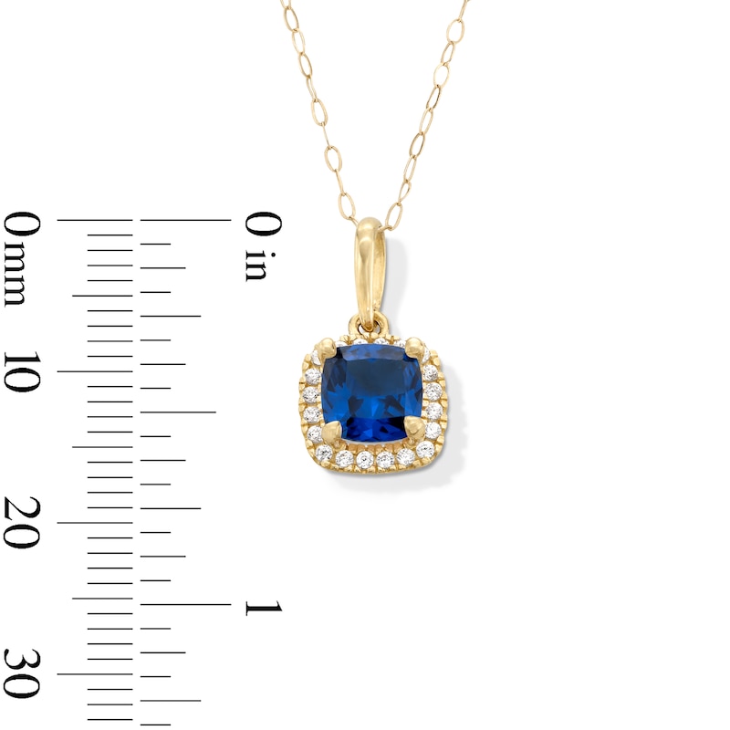Main Image 3 of 10K Gold CZ Birthstone Pendant - 18"