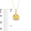 Thumbnail Image 3 of 10K Gold CZ Birthstone Pendant - 18"
