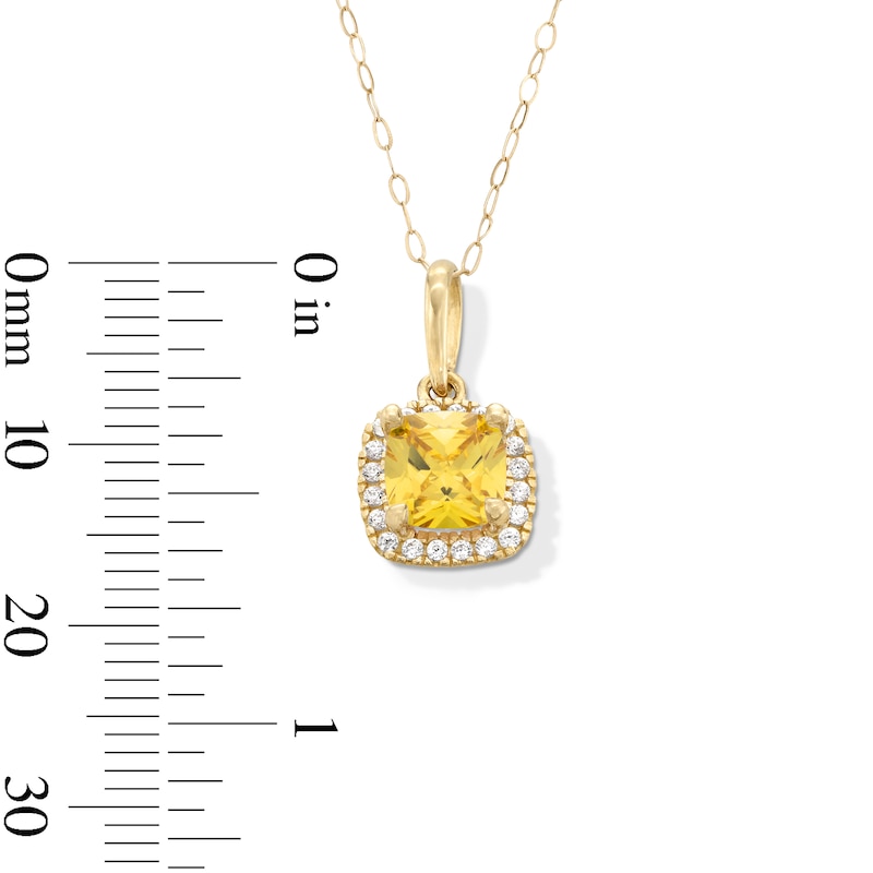 Main Image 3 of 10K Gold CZ Birthstone Pendant - 18"