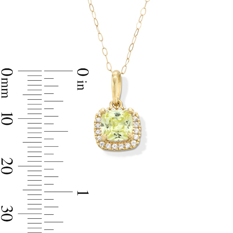 Main Image 3 of 10K Gold CZ Birthstone Pendant - 18"