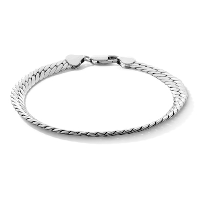 Sterling Silver Wheat Herringbone Chain Bracelet - 8"