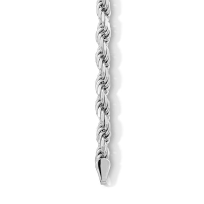 Sterling Silver Diamond-Cut Rope Chain Bracelet - 8"