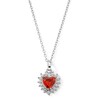 Sterling Silver CZ Birthstone Heart Pendant
