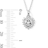 Thumbnail Image 2 of Sterling Silver CZ Birthstone Heart Pendant - 18"