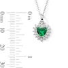 Thumbnail Image 2 of Sterling Silver CZ Birthstone Heart Pendant - 18"