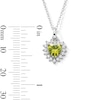 Thumbnail Image 2 of Sterling Silver CZ Birthstone Heart Pendant - 18"