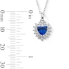 Thumbnail Image 2 of Sterling Silver CZ Birthstone Heart Pendant - 18"