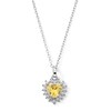Thumbnail Image 1 of Sterling Silver CZ Birthstone Heart Pendant - 18"